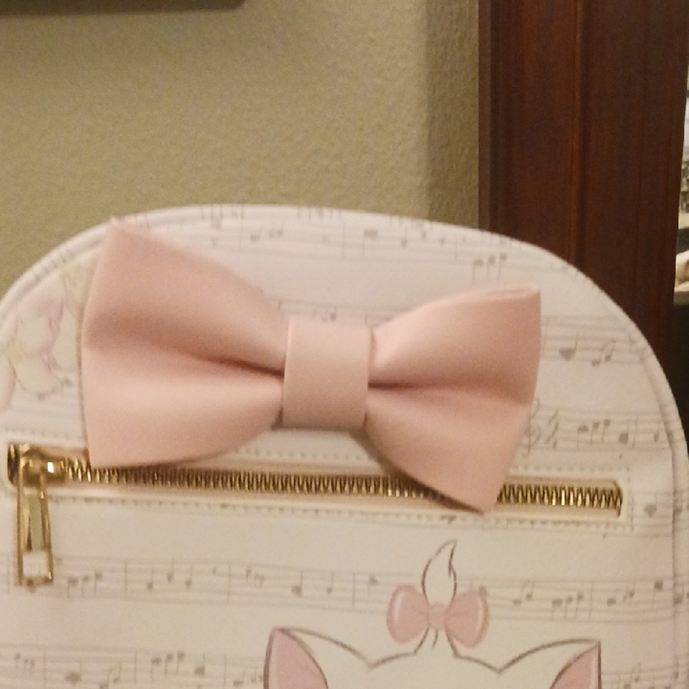 Disney Aristocats Marie Music Notes and Pink Bow Backpack NWOT - Picture 4 of 8